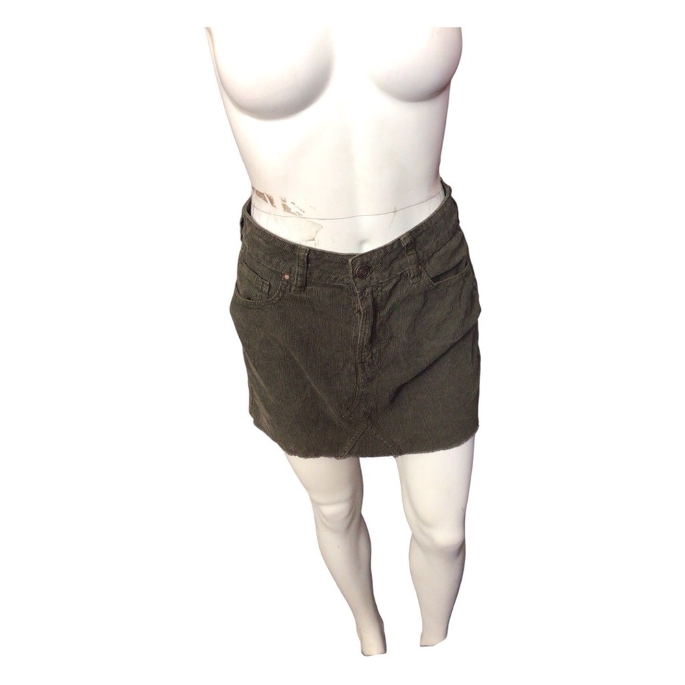 PacSun Dark Green Corduroy Mini Skirt size medium